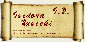 Isidora Mušicki vizit kartica